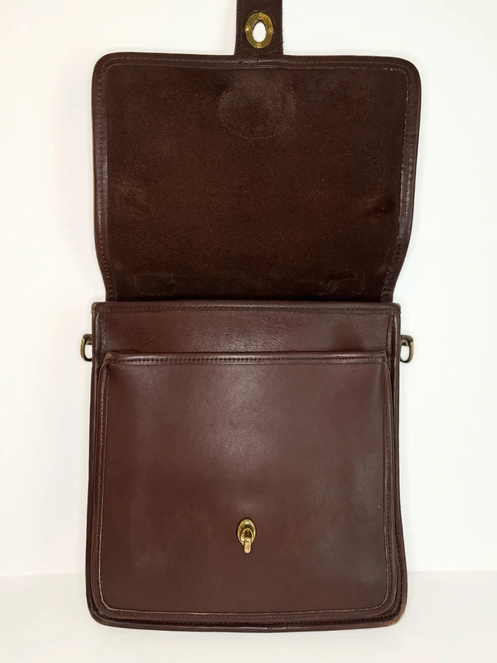 Vintage Leather Coach Station Bag 5130 Mahogany Brown Purse Handbag